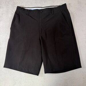 FootJoy Mens Golf Shorts Black Size 34 Performance Stretch Flat Front 1010277